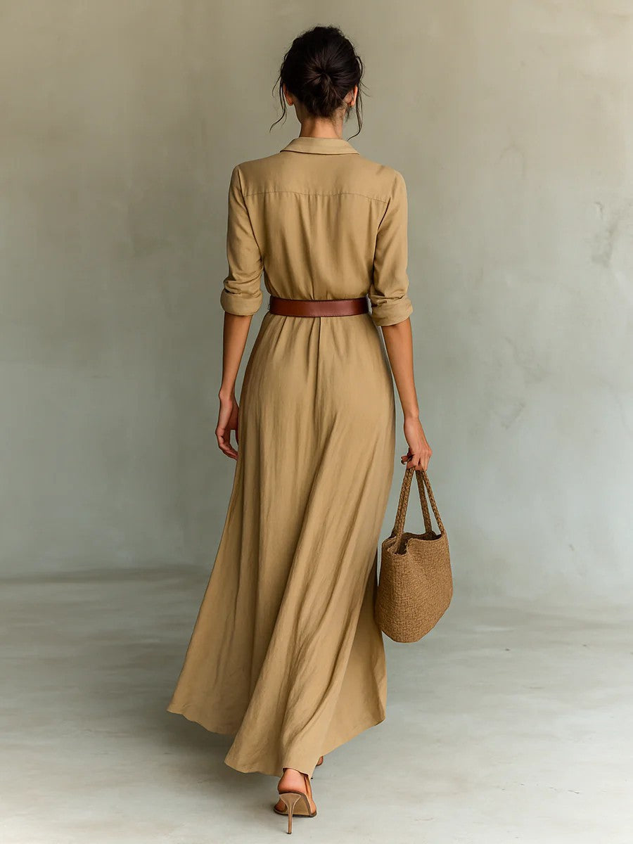 Lisa | Wickel-Maxikleid mit Reverskragen