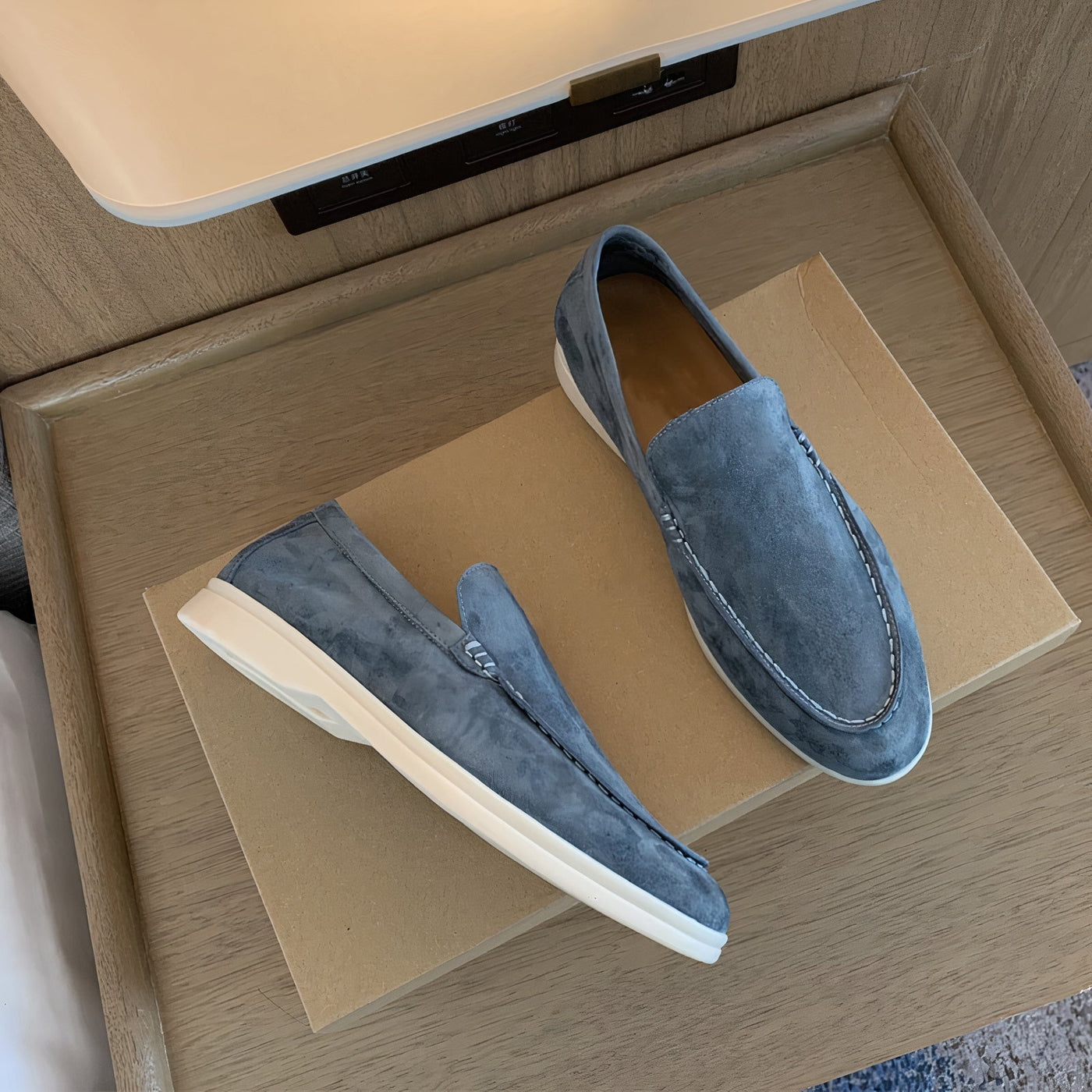 Calvin | Minimalistische Wildleder Loafers
