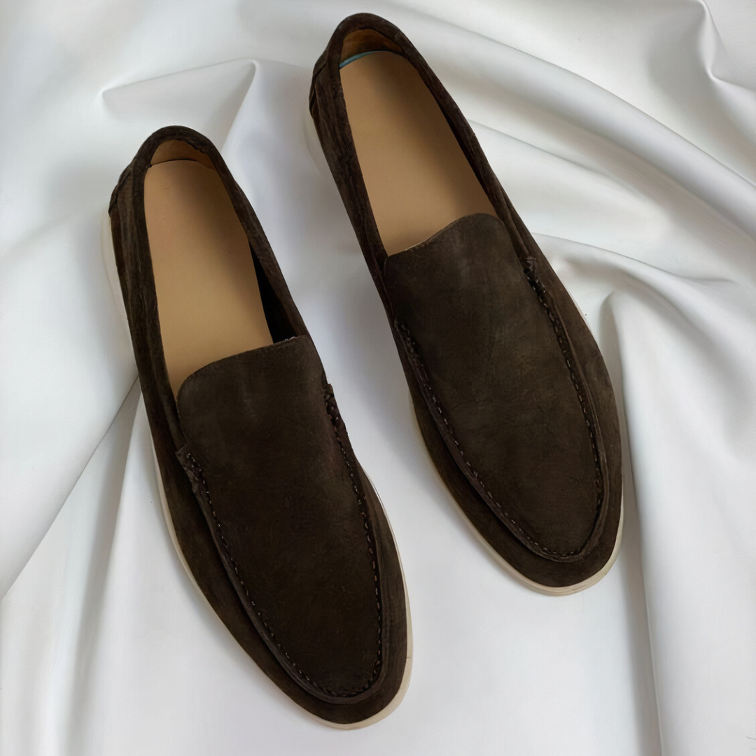 Calvin | Minimalistische Wildleder Loafers