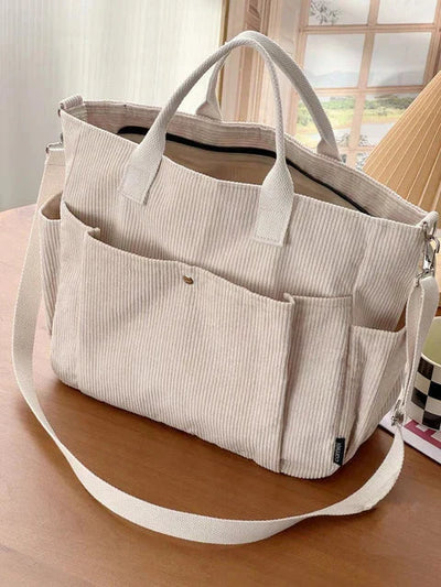 Belén | Cord Schultertasche mit Trendstoff