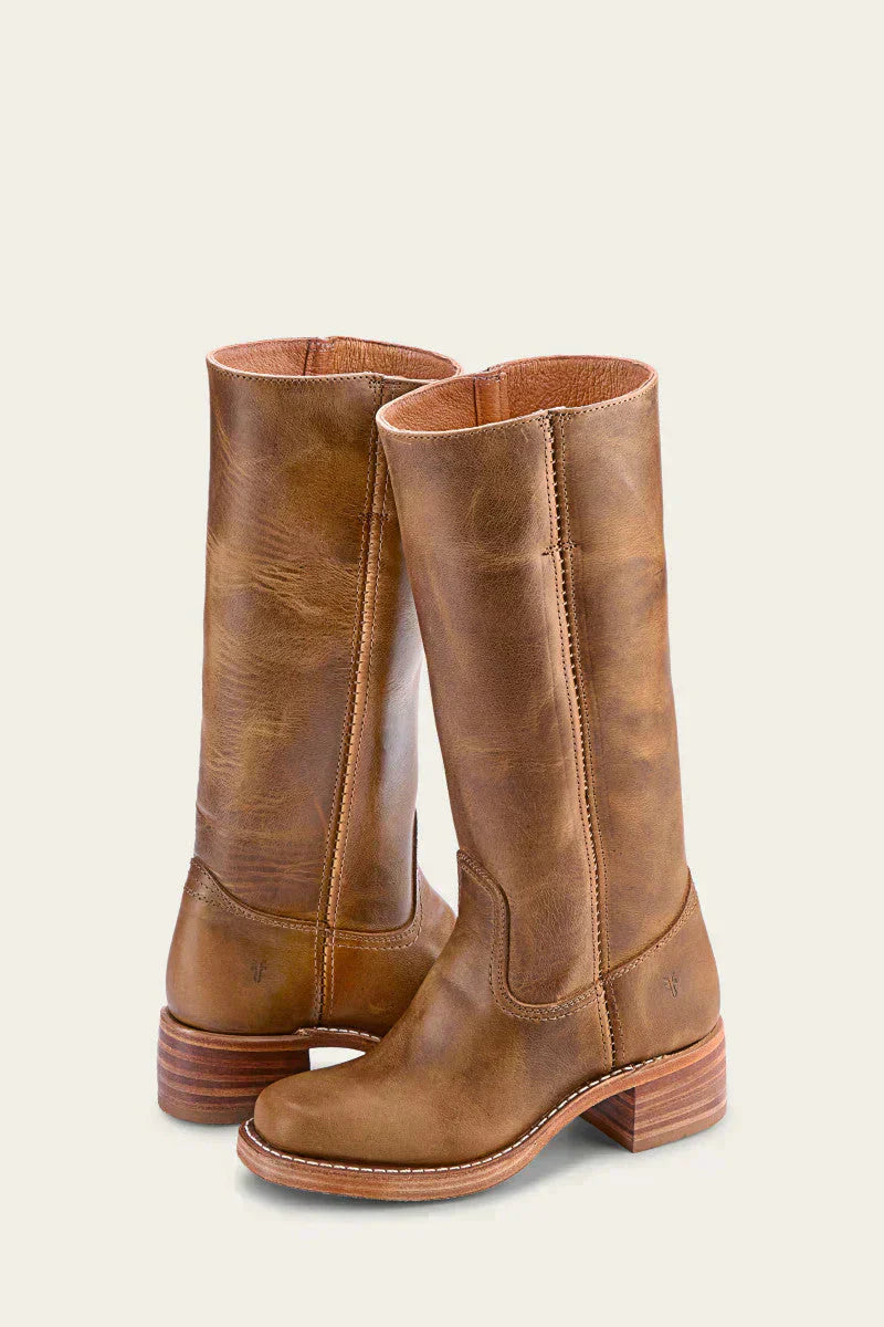 Delia – Kniehohe Stiefel mit schmaler Passform und strukturierter Sohle