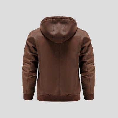 Lance - Kapuzenlederjacke