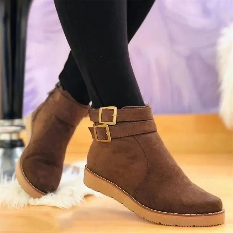 Noor - Damen-Stiefeletten mit Doppel-Riemen