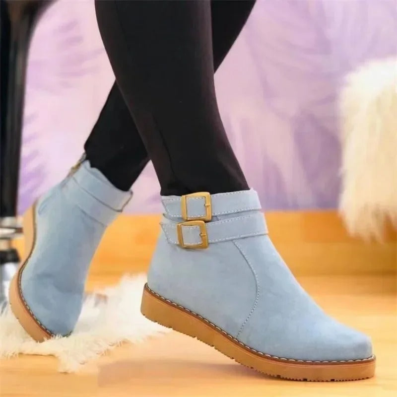 Noor - Damen-Stiefeletten mit Doppel-Riemen