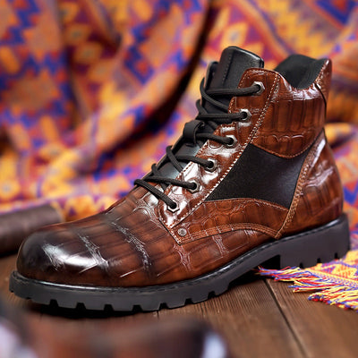 Rendell | Leder Croco Stiefel