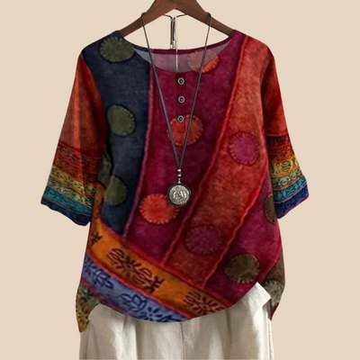 Valarie – Farbenfrohes Boho-Top