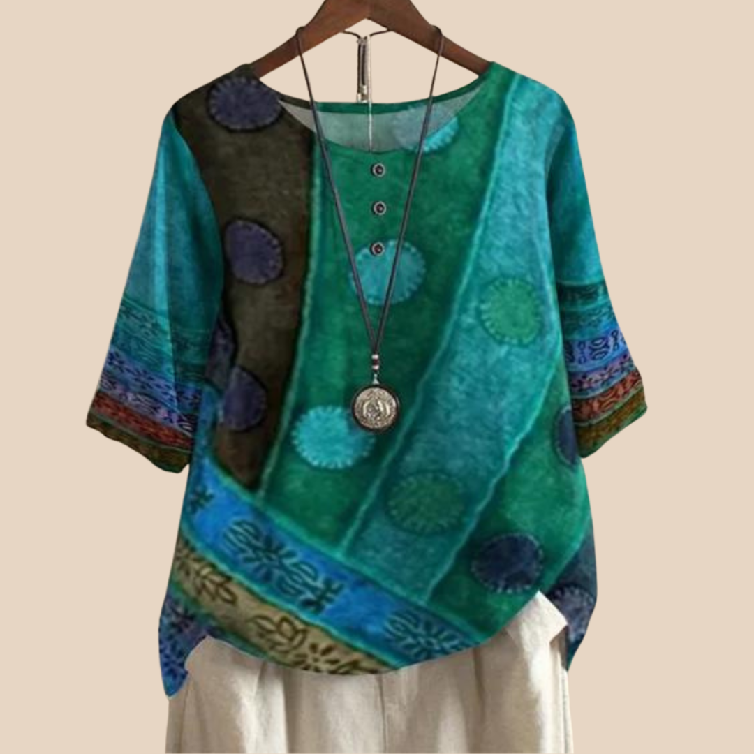 Valarie – Farbenfrohes Boho-Top