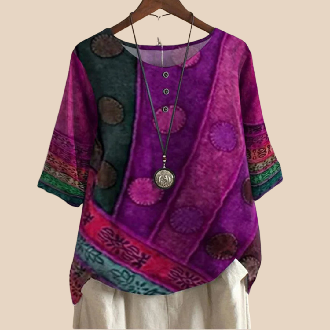Valarie – Farbenfrohes Boho-Top