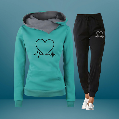 Bonnie | Cozy Set mit Herz-Print