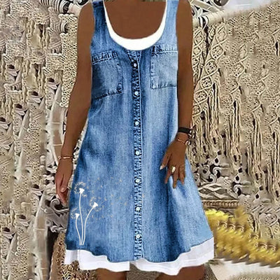 Neve™ - Elegantes Denim-Kleid