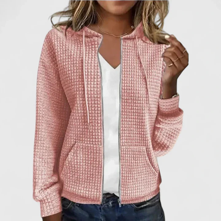 Elyssiah | Elegante Waffelstrick-Cardigan