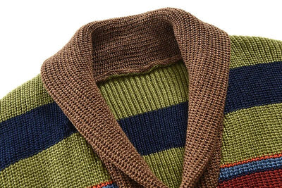 Lennart | Strick-Cardigan für Herren mit Farbblock & Geometrischem Muster