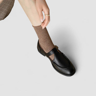 Avery – Orthopädische Mary Jane Schuhe mit quadratischer Zehenform