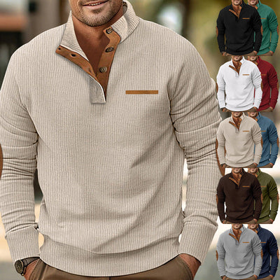 Davenport™ – Halbknopf-Pullover mit Tasche