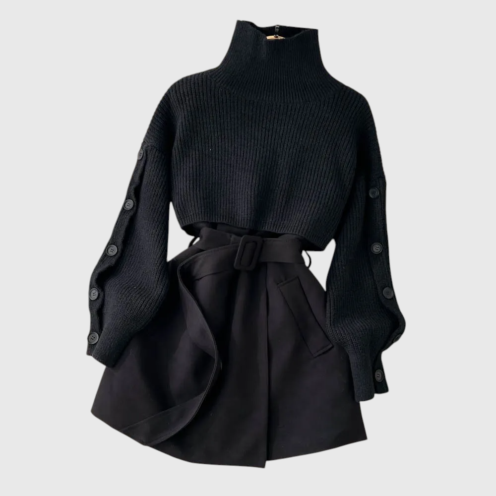 Amania - Lässiges Chic Mini-Kleid Set