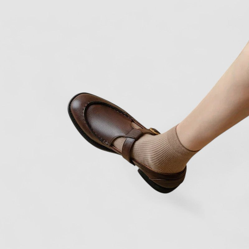 Avery – Orthopädische Mary Jane Schuhe mit quadratischer Zehenform