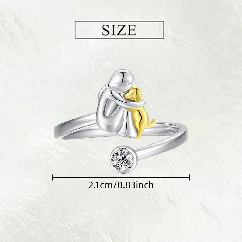 Sienna - Ring mit Hundesymbol - 1+1 Gratis