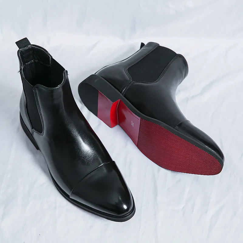 Damien | Leder Chelsea-Stiefel