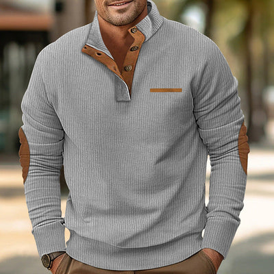 Davenport™ – Halbknopf-Pullover mit Tasche