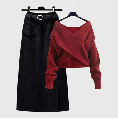 Mishael - Strickrock & Pullover Set