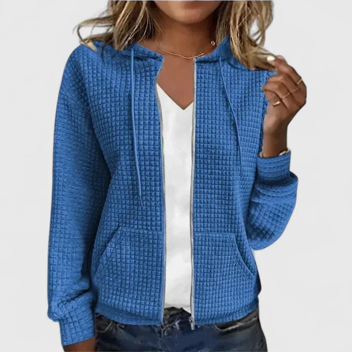 Elyssiah | Elegante Waffelstrick-Cardigan