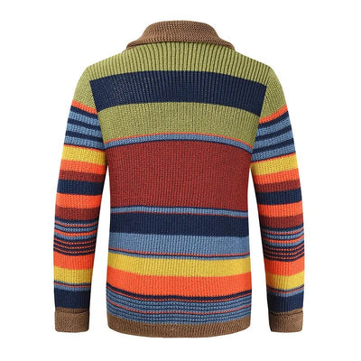 Lennart | Strick-Cardigan für Herren mit Farbblock & Geometrischem Muster