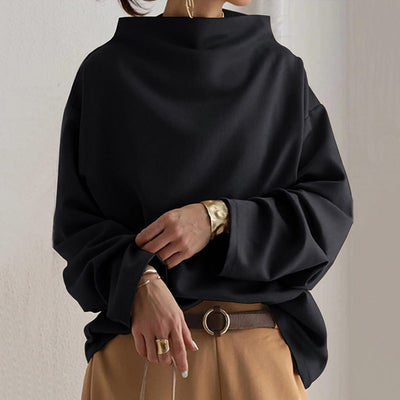 Lisa | Hochkragen-Lässiges Top