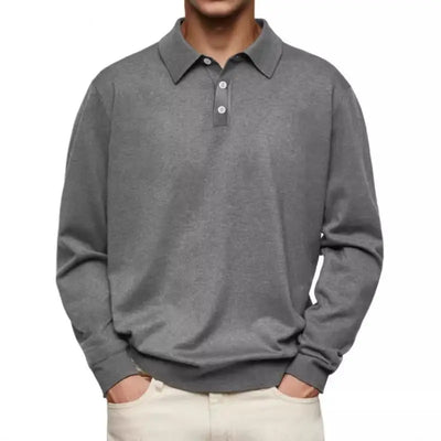 Adam™ | Casual Poloshirt Met Lange Mouwen