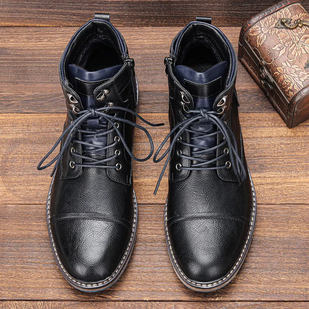 Aaron - Handgefertigte Premium-Leder Oxford-Stiefel