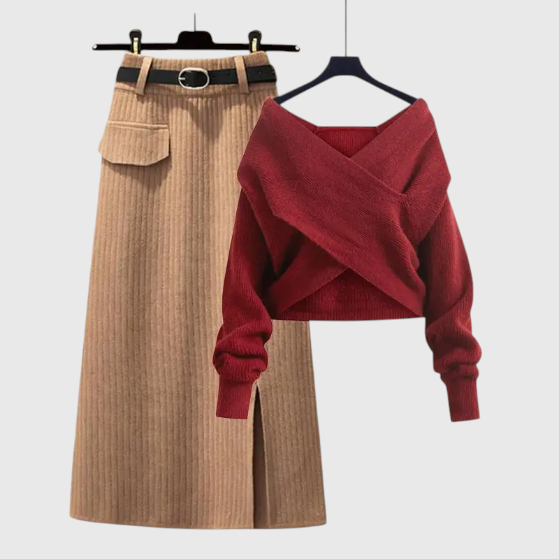 Mishael - Strickrock & Pullover Set