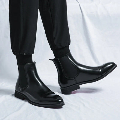 Damien | Leder Chelsea-Stiefel