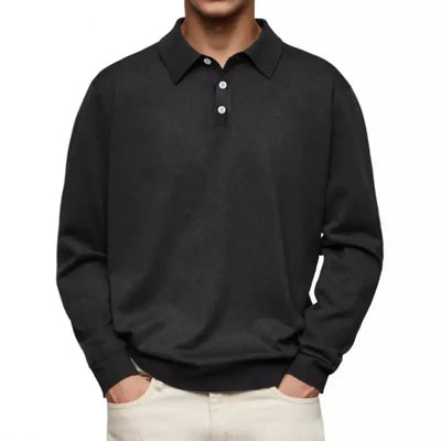 Adam™ | Casual Poloshirt Met Lange Mouwen