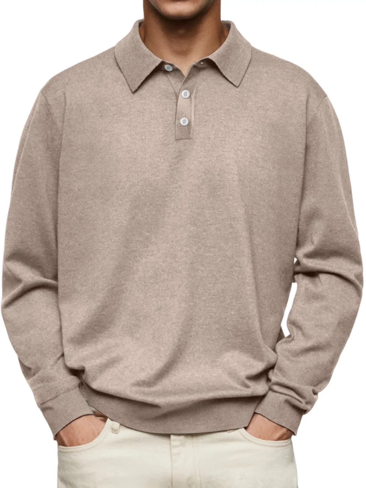 Adam™ | Casual Poloshirt Met Lange Mouwen