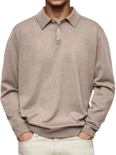 Adam™ | Casual Poloshirt Met Lange Mouwen