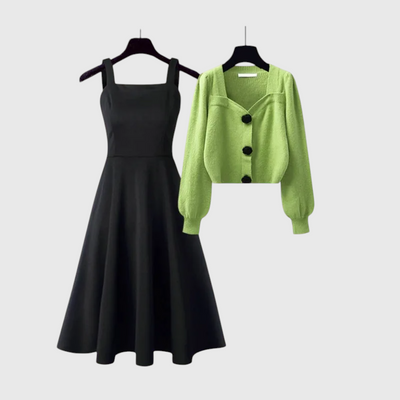 Jackie - Korean Chic 2-teiliger Mini-Kleid Set