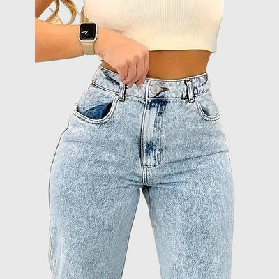 Liza - Klassische Gerade Snow Wash Denim