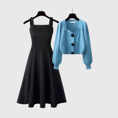 Jackie - Korean Chic 2-teiliger Mini-Kleid Set