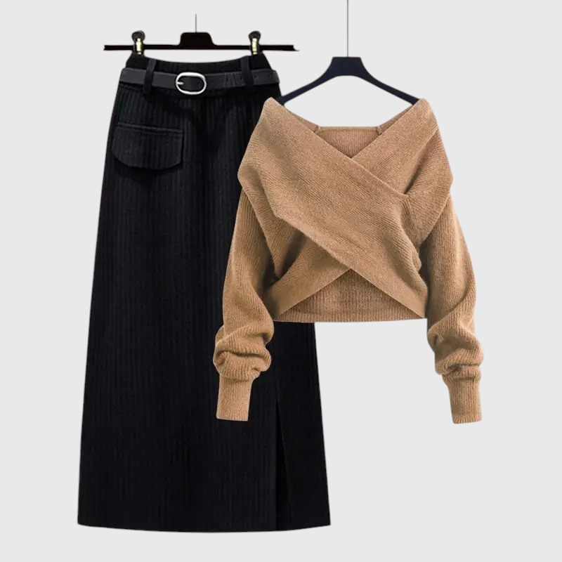 Mishael - Strickrock & Pullover Set