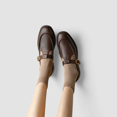 Avery – Orthopädische Mary Jane Schuhe mit quadratischer Zehenform