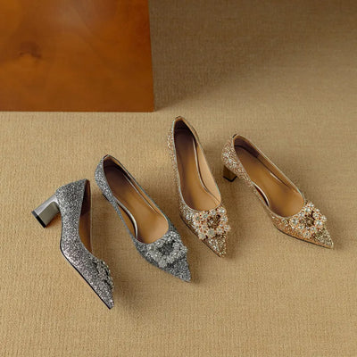 Gloria - Glitter Mary Janes