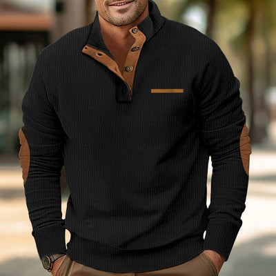 Davenport™ – Halbknopf-Pullover mit Tasche