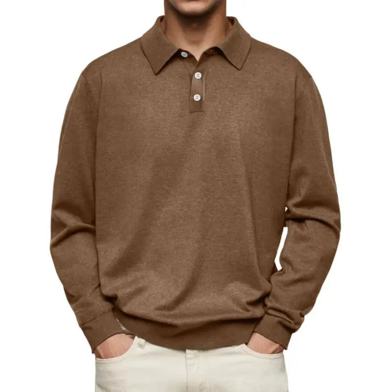 Adam™ | Casual Poloshirt Met Lange Mouwen