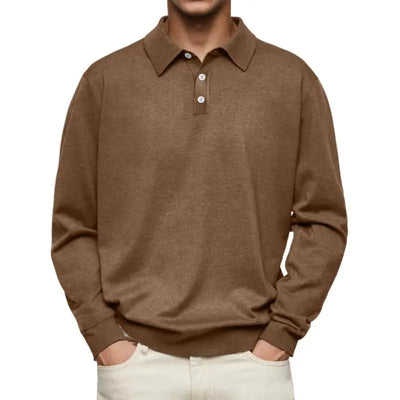 Adam™ | Casual Poloshirt Met Lange Mouwen