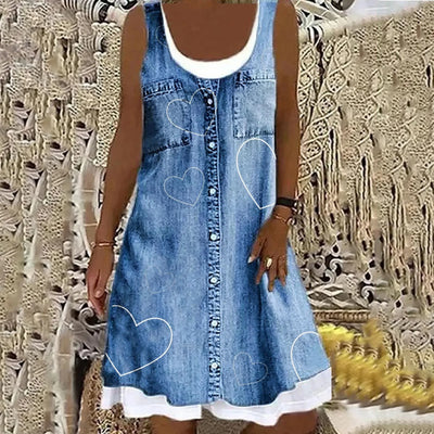 Neve™ - Elegantes Denim-Kleid
