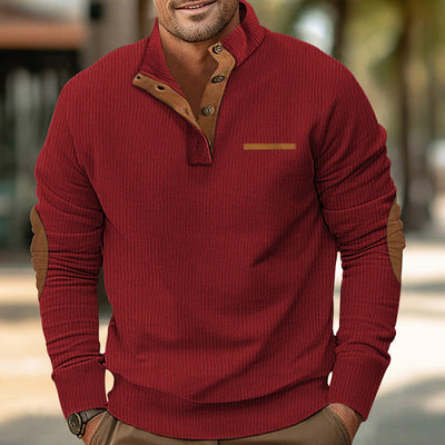 Davenport™ – Halbknopf-Pullover mit Tasche