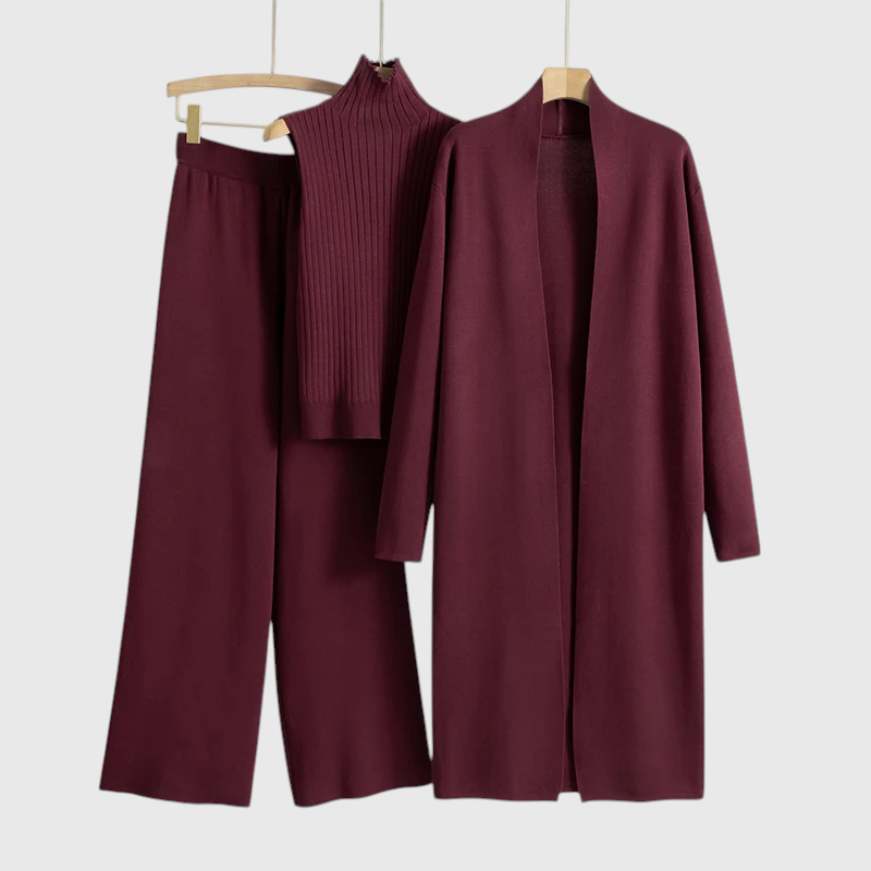 Milda - Damen 3-teiliges Set aus Pullover und Hose