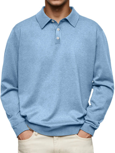 Adam™ | Casual Poloshirt Met Lange Mouwen