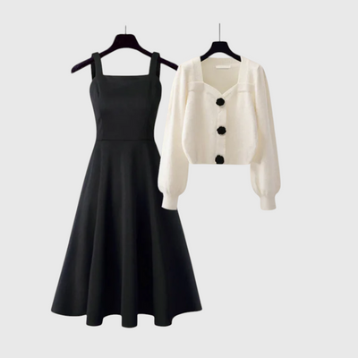 Jackie - Korean Chic 2-teiliger Mini-Kleid Set
