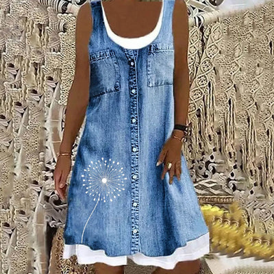 Neve™ - Elegantes Denim-Kleid