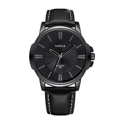 Luxuriöse Blaue Glas Leder Uhr™ - Olsen & Olsen